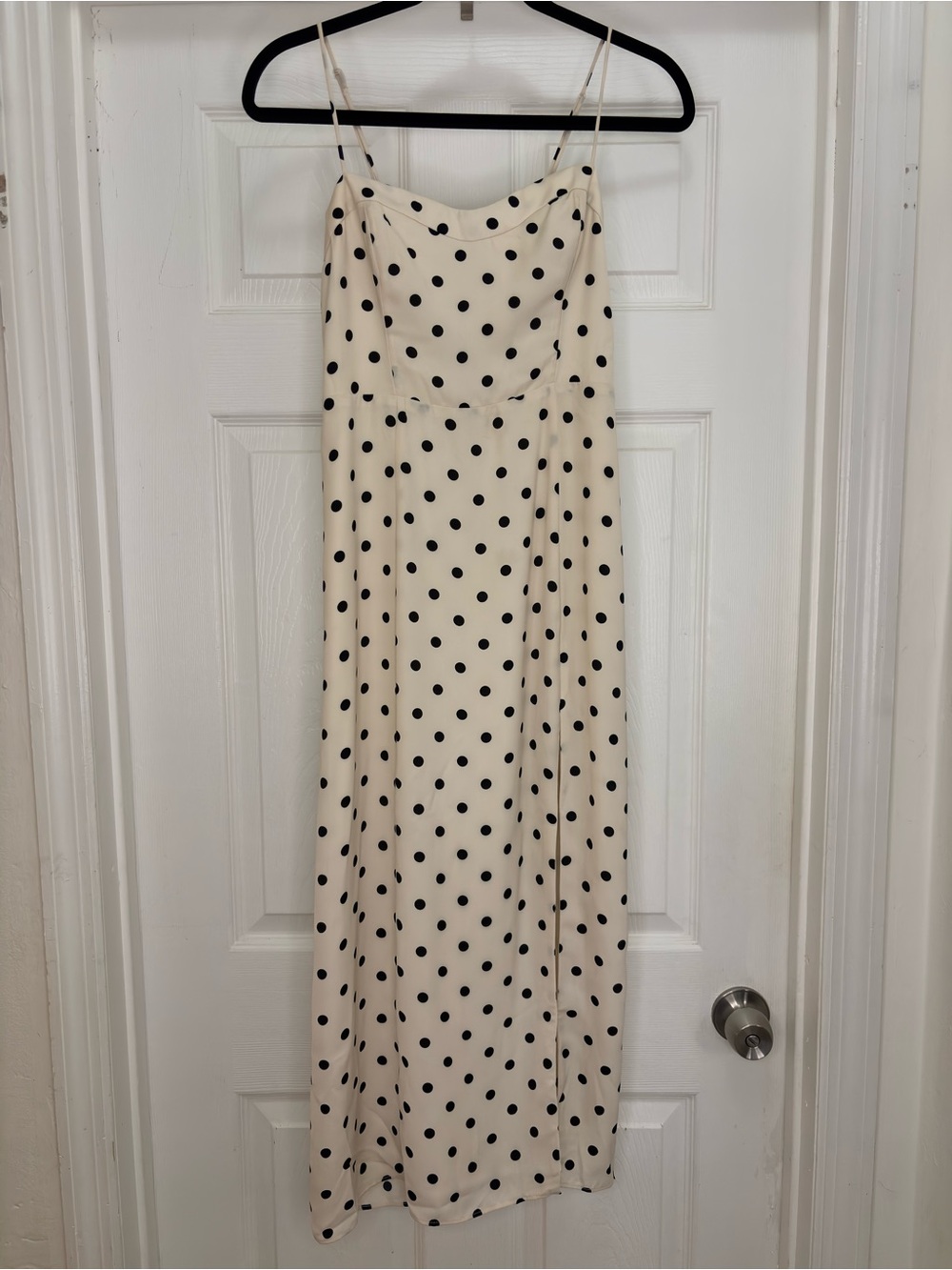 Abercrombie & Fitch Cream Dress with Black Polka Dots